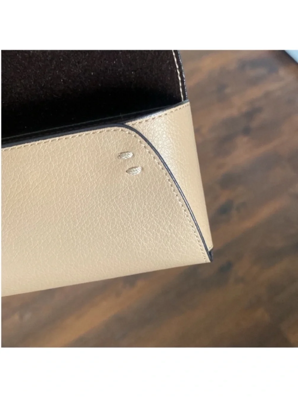 Tod's Leather Eyeglasses Sunglasses Glasses Case Beige Tan Color Leather